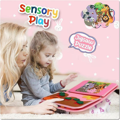 Busy Board Sensory book toy for kids: Airplane and Car Travel Educational Gift