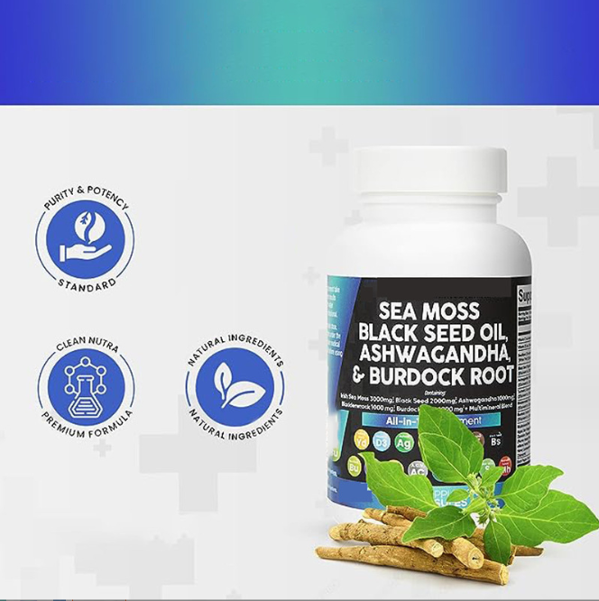 Sea Moss 3000mg Black Seed Oil