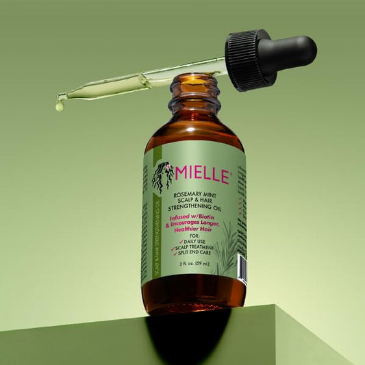 Mielle Organics Rosemary Mint Scalp & Hair Strengthening Oil For Women & Men, 2 Ounce
