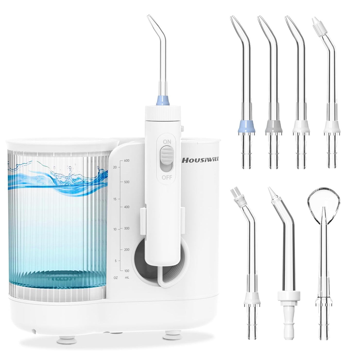 Housiwill Power Dental Water Flossers for Teeth 600ml, Water Pick for Family