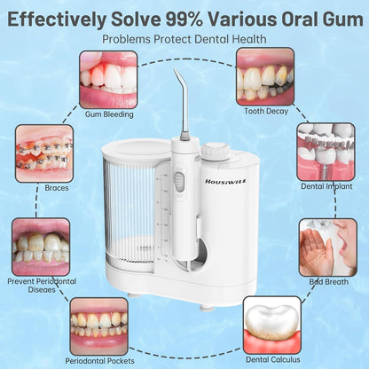 Housiwill Power Dental Water Flossers for Teeth 600ml, Water Pick for Family