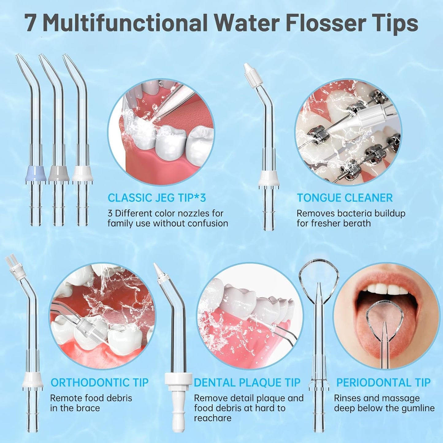 Housiwill Power Dental Water Flossers for Teeth 600ml, Water Pick for Family