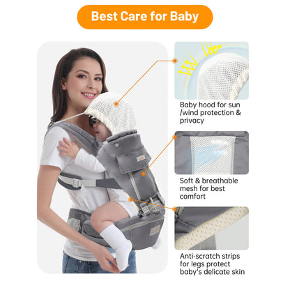 Mumgaroo Baby Carrier Newborn to Toddler, Toddler Carrier with Hood